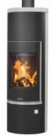 Kaminofen Justus wasserführend Faro AQUA 2.0 Stahl Schwarz/Kalkstein Cream 8,5 kw